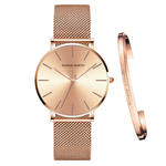 RELOJ HANNAH MARTIN ROSE + BRAZALETE