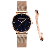 RELOJ HANNAH MARTIN VENECIA BLACK ROSE + BRAZALETE Wayano Store