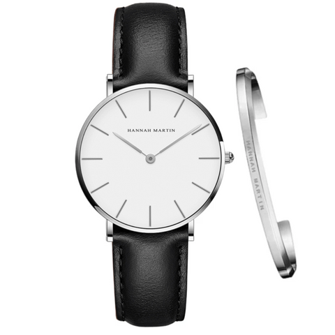 RELOJ HANNAH MARTIN LIVERPOOL BLACK + BRAZALETE