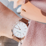 RELOJ HANNAH MARTIN ROSE GOLD MESH + BRAZALETE