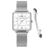 RELOJ HANNAH MARTIN MALIBU SILVER + BRAZALETE Wayano Store