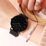 RELOJ HANNAH MARTIN ICON BLACK + BRAZALETE