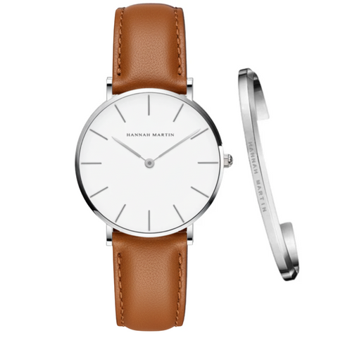 RELOJ HANNAH MARTIN LIVERPOOL BROWN + BRAZALETE