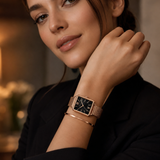 RELOJ HANNAH MARTIN MALIBU ROSE BLACK + BRAZALETE Wayano Store