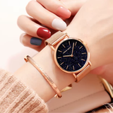 RELOJ HANNAH MARTIN VENECIA BLACK ROSE + BRAZALETE Wayano Store