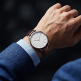 RELOJ HANNAH MARTIN LUTTON BROWN SILVER Wayano Store