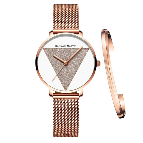 RELOJ HANNAH MARTIN VIENNA WHITE + BRAZALETE