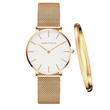 RELOJ HANNAH MARTIN GOLD MESH + BRAZALETE