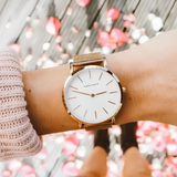 RELOJ HANNAH MARTIN ROSE GOLD MESH + BRAZALETE Wayano Store