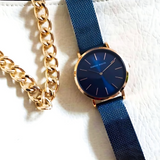 RELOJ HANNAH MARTIN SOUL BLUE + BRAZALETE