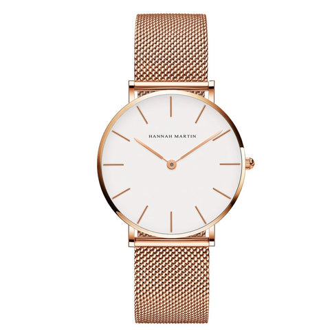 RELOJ HANNAH MARTIN ROSE GOLD MESH