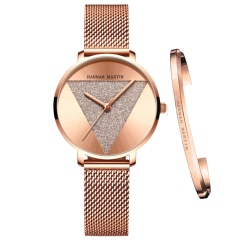 RELOJ HANNAH MARTIN VIENNA ROSE + BRAZALETE