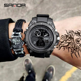 RELOJ SANDA MILITARY BLACK - Wayano Store