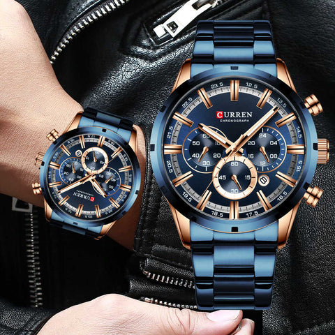 RELOJ CURREN EARTH BLUE